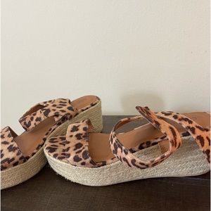 Cheetah print wedges